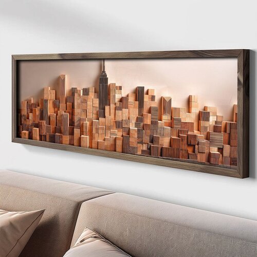 WALLXPERT LAC117-120 Multicolor Decorative Framed MDF Painting Slike