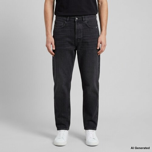 Amish Jeans Js) Jeremiah Man Denim Black Used Black Črna Slike