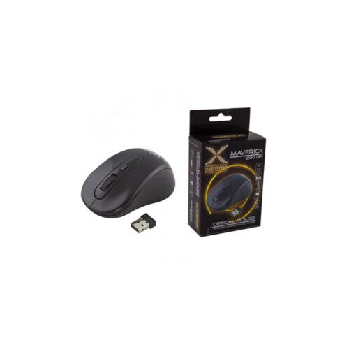  Miš wireless EXTREME MAVERICK 4D, 2.4GHz, optical, 4-button, ergonomic, black, 1200 dpi, XM104K Cijene