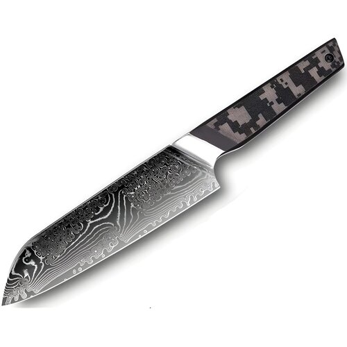  Damasku kuhinjski nož TA-37577 - Santoku / Crna / Siva KP37577 Cene