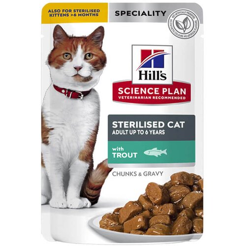 Hill’s Science Plan Sterilised Adult Cat - vlažna hrana za sterilisane mačke sa pastrmkom (12x85g) Cene