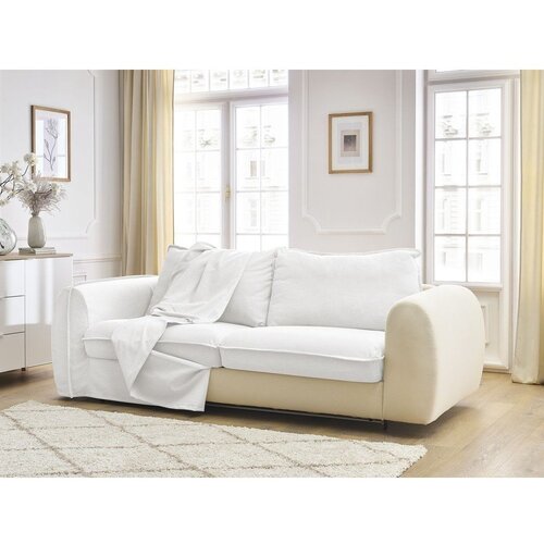 Bobochic Paris Bela sedežna garnitura za spanje/raztegljiva 236 cm Archimede &amp;ndash; Slike