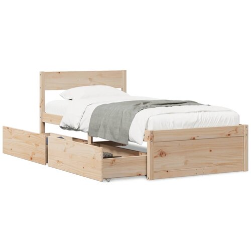 vidaXL Okvir kreveta bez madraca 90 x 190 cm od masivne borovine Cijene