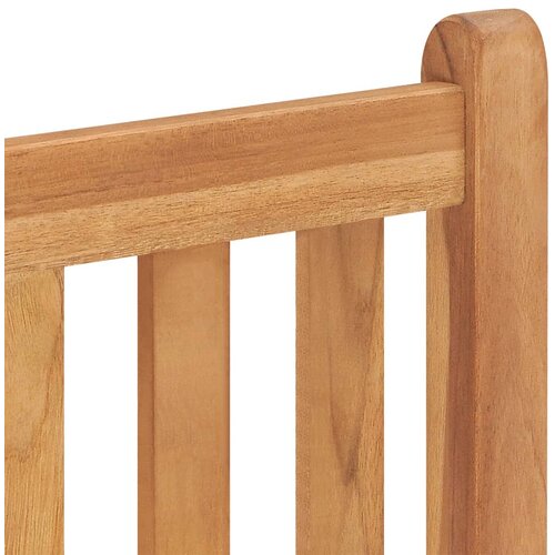  5-dijelni vrtni blagovaonski set od masivne tikovine Smeđa Dužina stola 110 cm Slike