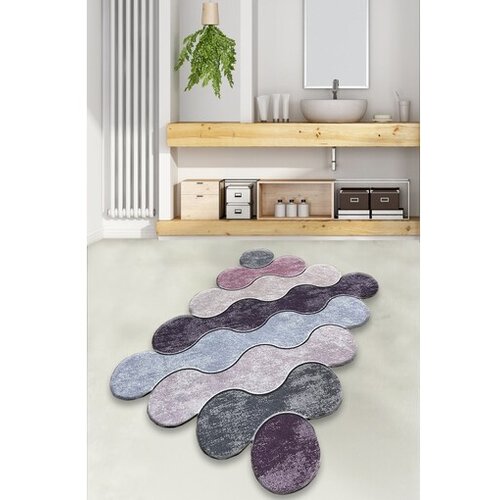 Lessentiel Maison Vijolična/siva kopalni&amp;scaron;ka preproga 70x120 cm Circle &amp;ndash; Slike
