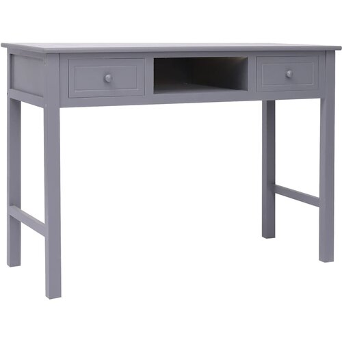vidaXL Pisalna miza siva 108x45x76 cm trden les pavlovnije Cene