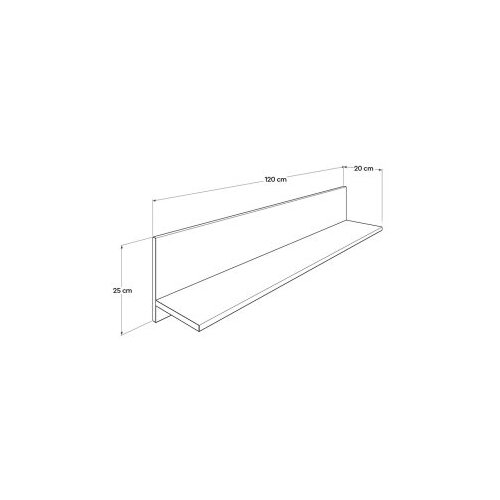 Woody Fashion Raf-11-Tt-1 light walnut wall shelf Slike