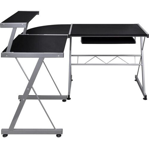  Kutni stol za računalo crni 132 x 112 x 99 cm konstruirano drvo Slike