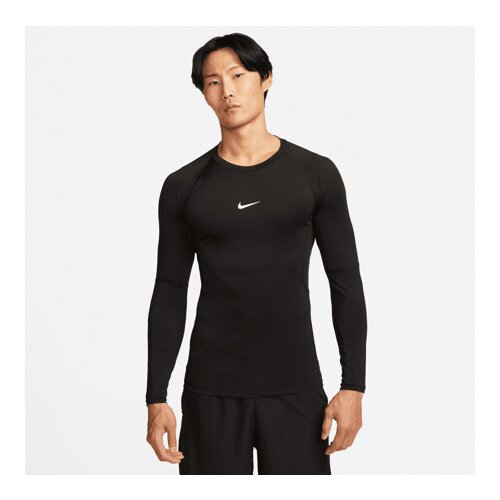 Nike Pro Dri-FIT Tight Fit LS Shirt, Black/White - XXL, (20764400) Slike