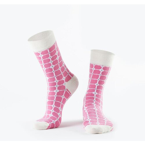 Fasardi Pink women's checkered socks Slike