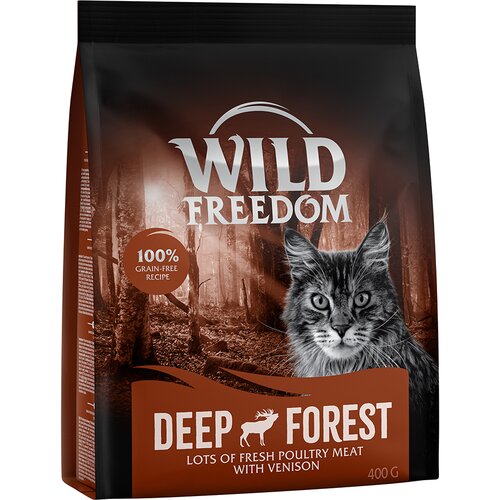 Wild Freedom suha mačja hrana 2 x 400 g po posebni ceni! - Adult &amp;quot;Deep Forest&amp;quot; z jelenom - recept brez žit Slike