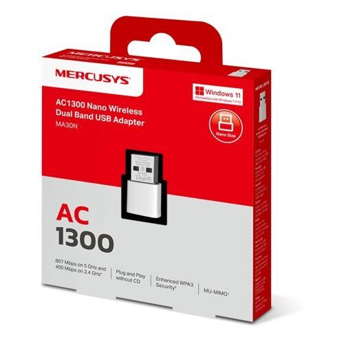 Mercusys MA30N V1.0, AC1300 nano wireless dual band usb adapter Slike