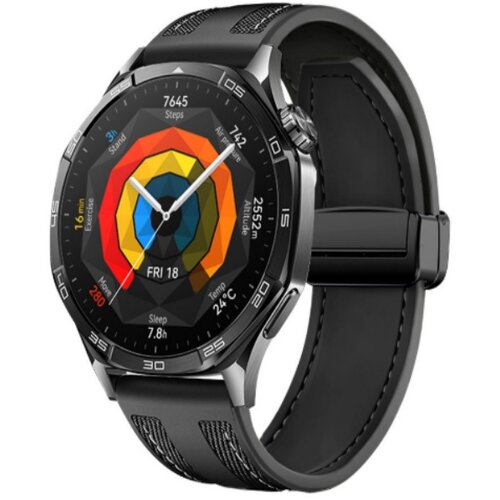 INF 22 mm univerzalni silikonski pa&scaron;ček za uro za Samsung, Huawei, Xiaomi Black, (22064131) Cene