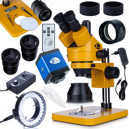 Rosfix TRINOKULARNI MIKROSKOP MERCURY S &ndash; ZOOM 7&ndash;45X, KAMERA HDMI, LED 56X | WF10X/20, 100 MM, 0.5X BARLOW, (5000036398) Cene