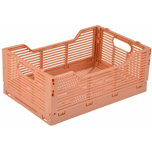 Homéa Rožnato-oranžna plastična škatla za shranjevanje 40x30x17 cm –