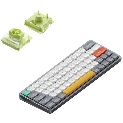 Nuphy Air60 V2 Brezžična Mehanska Tipkovnica Slim Lunar Gray Aloe Switch / Bluetooth / 2.4GHz, (22126135) Cene