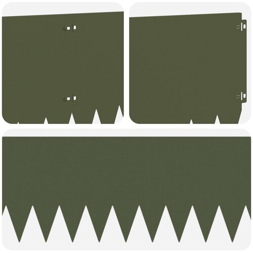  Ograda oko Travnjaka 20 pcs 103 x 30 cm Čelik Maslinastozelena Slike