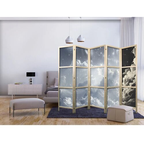 Japanski paravan - Astral Calm: Stars Scattered Over Delicate Clouds 225x172 Cene