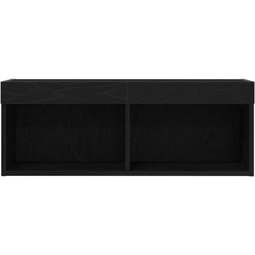  Set TV komoda Crni hrast 80 x 30 x 30 cm Konstruirano drvo Slike