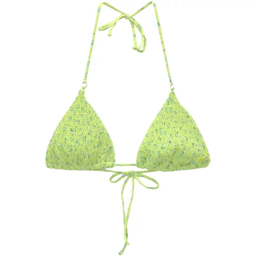 Pull&Bear Bikini zgornji del zelena / jabolko / bela