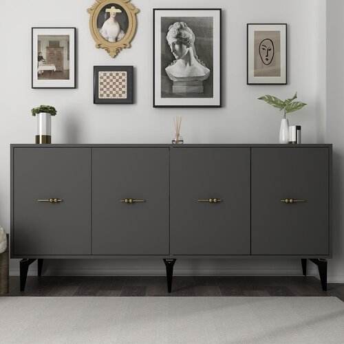 Hanah home Konzolni sto Sinta, 180x82.6x35 cm, Antracit Cene