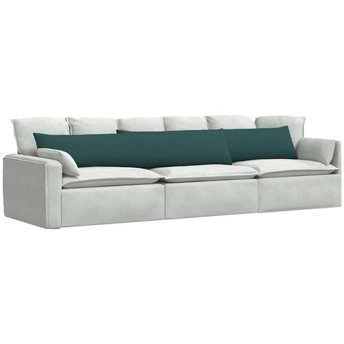 VidaXL jastučići za sofu 2 pcs tamnozelena 200 x 40 cm tkanina Slike