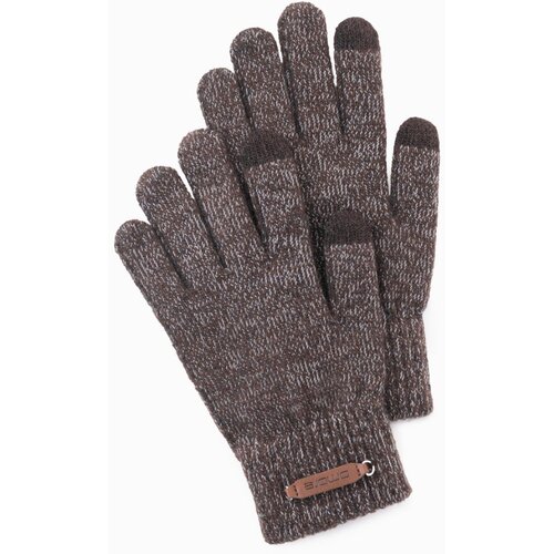 Ombre Men's elegant wool blend gloves - graphite melange Cene