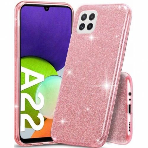 Nillkin Silikonski ovitek z bleščicami Bling za Samsung Galaxy A22 A226 5G roza s srebrnimi bleščicami Cene