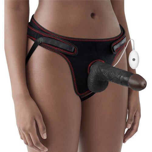Lovetoy 2023 Strap-on Lovetoy Ingen Vibrating Easy Black 7&amp;#039;&amp;#039; Slike