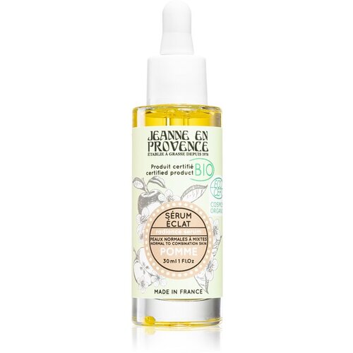 Jeanne en Provence BIO Apple posvetlitveni serum za obraz v BIO kakovosti z mareličnim oljem 30 ml Slike