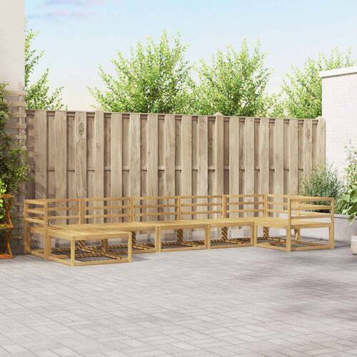  Set vanjskih sofa 7 pcs Bijela Čvrsto drvo akacije Cene