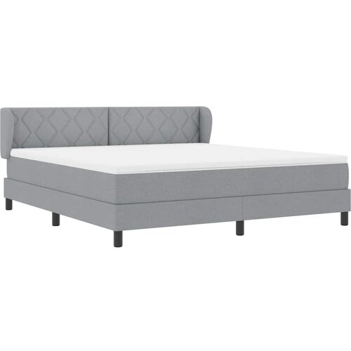  Krevet s opruga kutije Svjetlosiva 180 x 200 cm tkanina Slike