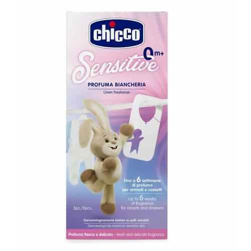 Chicco Sensitive Linen Freshener dišeče vrečke za omaro 3 kos