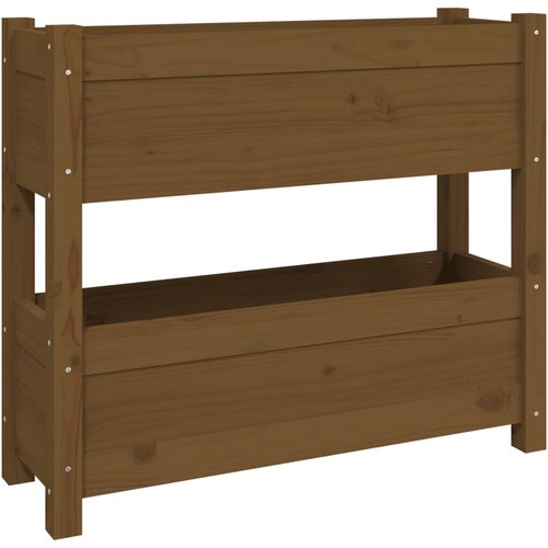 Maison Chic Visoka greda - Greda - Cvetlični Lonec medeno rjava 77x25x66 cm trdna borovina, (21789421) Cene