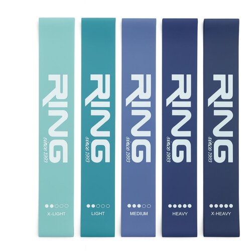 Ring mini band set 5 blue (MINI BAND-SET 5 BLUE XL+L+M+H+XH)-RX MINI BAND SET 5 BLUE Cene