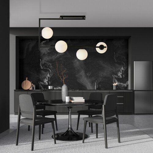  Luster na &amp;scaron;ipci SOMA 4xE14/10W/230V crna/bela Slike