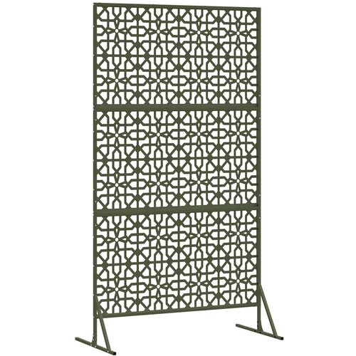  Zaslon za privatnost 100 x 50 x 180 cm Čelik Maslinastozelena Slike