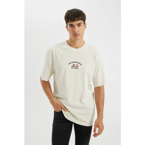 Defacto Relax Fit Crew Neck Printed Short Sleeve T-Shirt