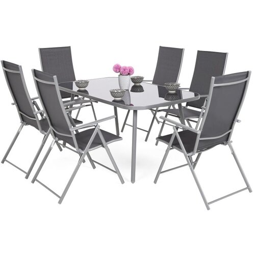Casablanca garnitura namje&scaron;taja 145 cm srebrna / siva 6+1 Cijene