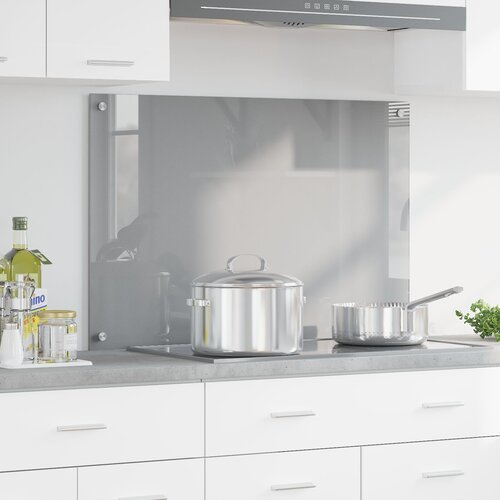 VidaXL Kuhinjski backsplash Svjetlosiva Kaljeno staklo 90 x 60 x 0.6 cm Slike
