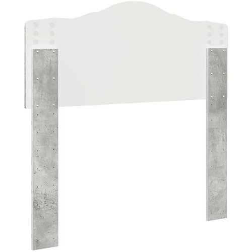  Uzglavlje s uzglavljem Betonski sivi 80 cm Konstruirano drvo Slike