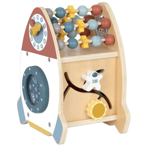 Tooky Toy drvena svemirska raketa sa 6 aktivnosti Slike