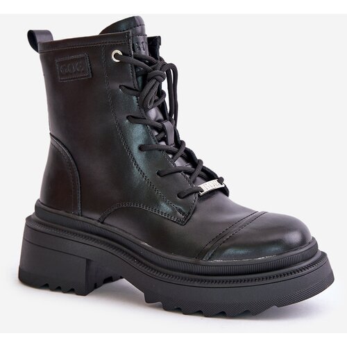 Kesi Women's Workers Ankle Boots Insulated From Goe Natural Leather Black Cene