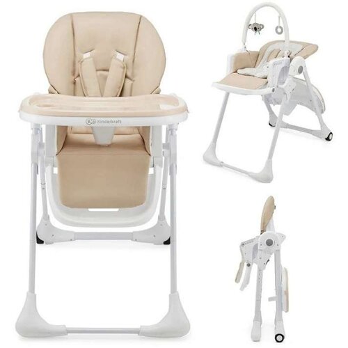 Kinderkraft stol za hranjenje Tummie beige Slike