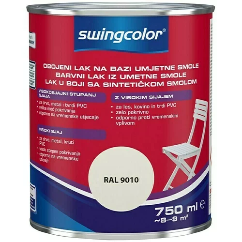 SWINGCOLOR Barvni lak iz umetne smole Swingcolor (bele barve, visok sijaj, 750 ml)