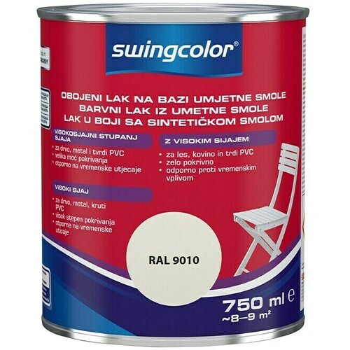 SWINGCOLOR Lak na bazi umjetne smole (Bijele boje, 750 ml) Slike