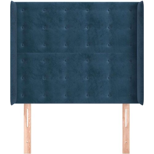  Uzglavlje s u&amp;scaron;ima tamnoplavi 83x16x118/128 cm bar&amp;scaron;unasti Slike