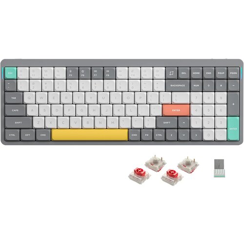Nuphy Air96 V2 Brezžična Mehanska Tipkovnica / Slim Lunar Gray Red Switch, (22126186) Cene