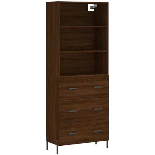 Maison Chic Visoka Komoda - Predalnik rjav hrast 69,5x34x180 cm inženirski les, (21718890) Cene