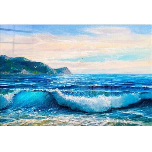 Wallity Steklena slika 100x70 cm Horizon – Wallity Cene